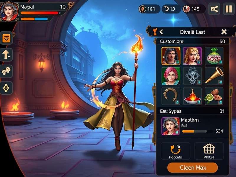 Anise Magic Voyager gameplay screenshot showing magical combat